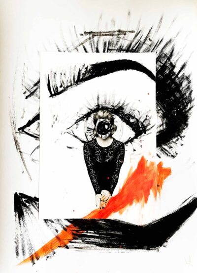 El ojo. Collage mixto serie Arcano