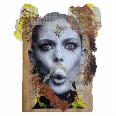Lunatica. Collage mixto serie Arcano