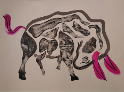 Asta V. Collage técnica mixta serie Asta Brava