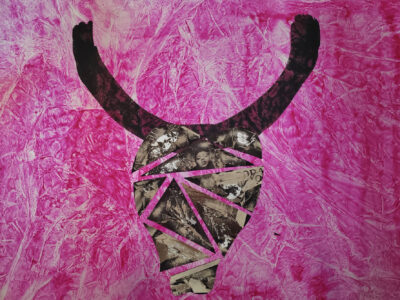 Asta VIII. Collage técnica mixta serie Asta Brava